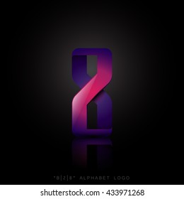 B, 2, 8, Letters alphabet concept business modern logo vector design