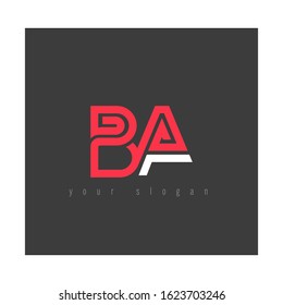 B & A, B A alphabet logo vector illustration elegant design