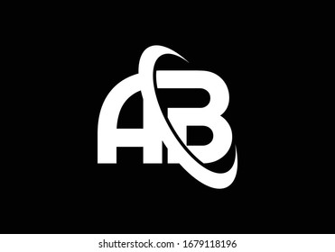 A B, AB Initial Letter Logo design vector template, Graphic Alphabet Symbol for Corporate Business Identity