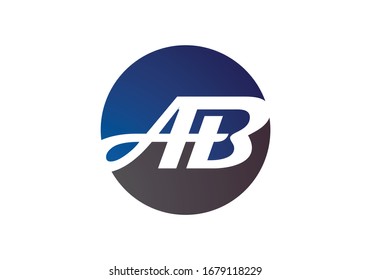 A B, AB Initial Letter Logo design vector template, Graphic Alphabet Symbol for Corporate Business Identity