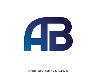 A B, AB Initial Letter Logo design vector template, Graphic Alphabet Symbol for Corporate Business Identity