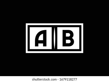 A B, AB Initial Letter Logo design vector template, Graphic Alphabet Symbol for Corporate Business Identity
