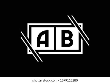 A B, AB Initial Letter Logo design vector template, Graphic Alphabet Symbol for Corporate Business Identity