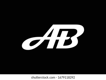 A B, AB Initial Letter Logo design vector template, Graphic Alphabet Symbol for Corporate Business Identity