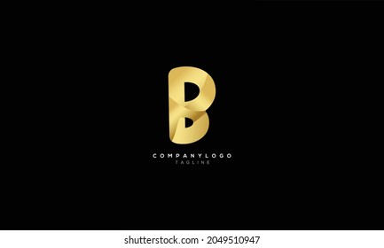 B Abstract initial monogram letter alphabet logo design