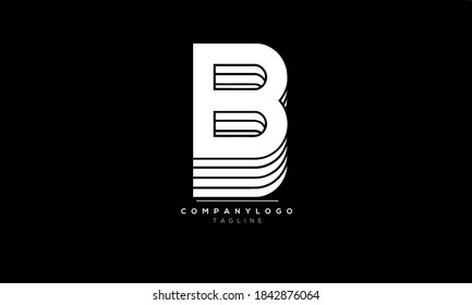 B abstract initials monogram letter text alphabet logo design