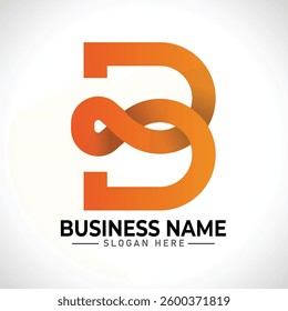 B abstract letter logo design template