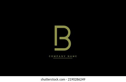 B Letra abstracta monograma con logotipo
