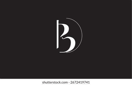 B MONOGRAMA ABSTRACTAS DEL LOGOTIPO DE LA LETRA