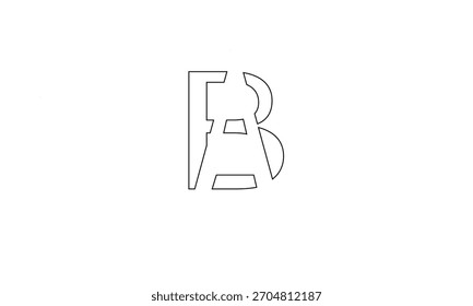 B ABSTRACT LETTER LOGO MONOGRAM