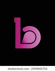 B abstract Letter shape Minimalist logo template
