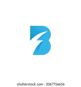 B Diseño del logotipo abstracto
diseño simple y limpio