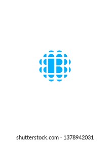 B abstract logo illustration