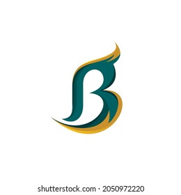 B Logotipo abstracto
diseño simple y limpio
