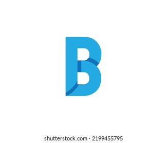 B Abstract unique modern alphabet letter icon logo Vector Template.