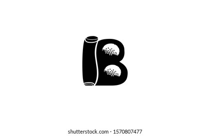 B abstract vector logo monogram template