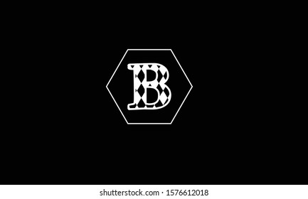 B abstract vector logo monogram template