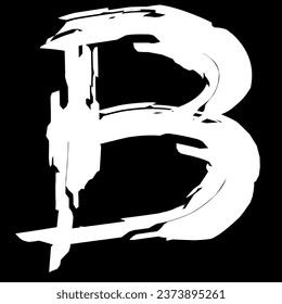 B Alphabet abstrack vector ilustration white color