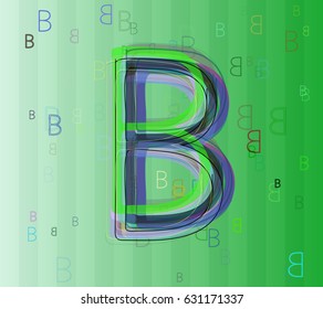 B Alphabet Art Elements Stock Vector (Royalty Free) 631171337 ...