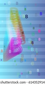 B Alphabet design vector