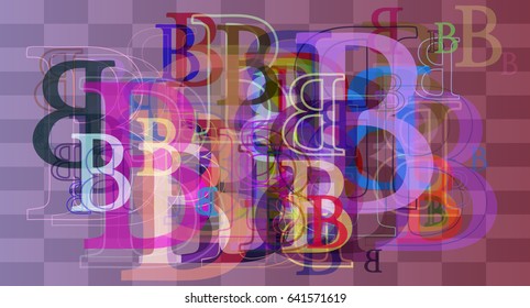 B Alphabet design vector