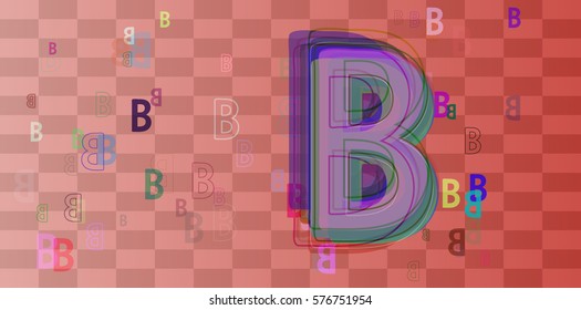 Alphabet B Template Pattern Stock Vector (Royalty Free) 593562530 ...