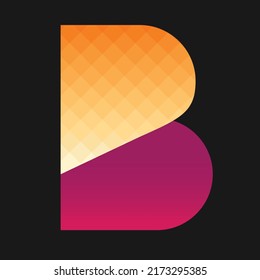 b alphabet geometrical premium vector logo