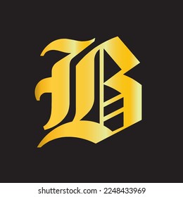B Gradientes de efecto de diseño logotipo formato vectorial