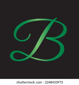 B Alphabet gradients effect design logo vector format