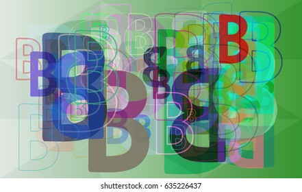 B Alphabet idea background