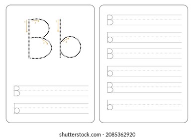 B alphabet latter tracing practice education
