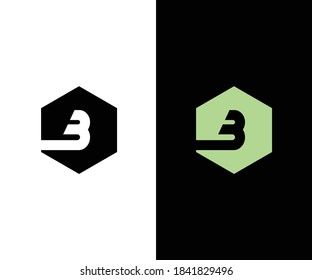 B Diseño vectorial de letras de alfabeto.Todos los diseños son personalizados y simples.Puede cambiar el color o el diseño fácilmente.