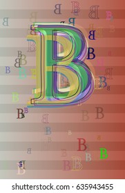 B Alphabet pattern design