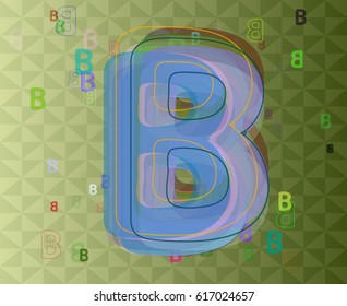 B Alphabet Pattern Template Stock Vector (Royalty Free) 617024657 ...