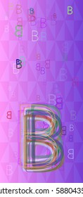 B Alphabet pattern texture
