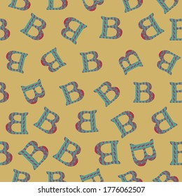 B from the alphabet. repeat letter pattern print background