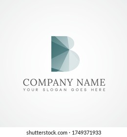 Alfabeto B Sencillo Símbolo de icono único logotipo para la industria empresarial