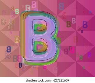 B Alphabet template background