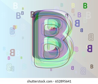 B Alphabet template design