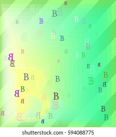 B Alphabet texture vector
