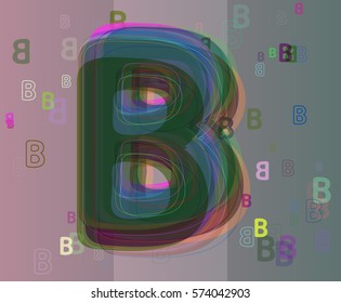 B Alphabet vector art