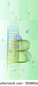 B Alphabet vector pattern