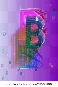 B Alphabet vector texture