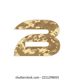 B Army letter logo design 