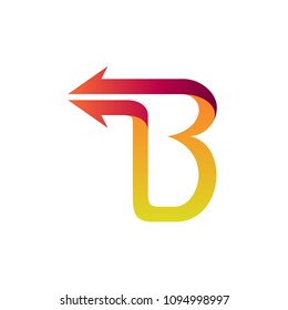 b + arrow logo