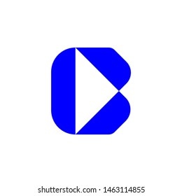 B Arrow Logo Design, Minimal b letter, simple delivery logo .vector