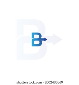 B arrow modern logo designs free