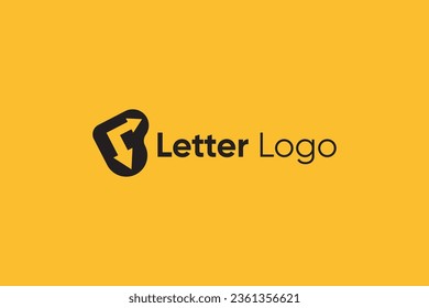 B arrow monogram delivery, Trendy Professional Logo Design