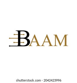 B, BA, BAA, diseño del logotipo BAAM para su negocio - archivo vectorial