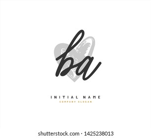B A BA Beauty vector initial logo, handwriting logo of initial signature, wedding, fashion, jewerly, boutique, floral and botanical with creative template for any company or business.